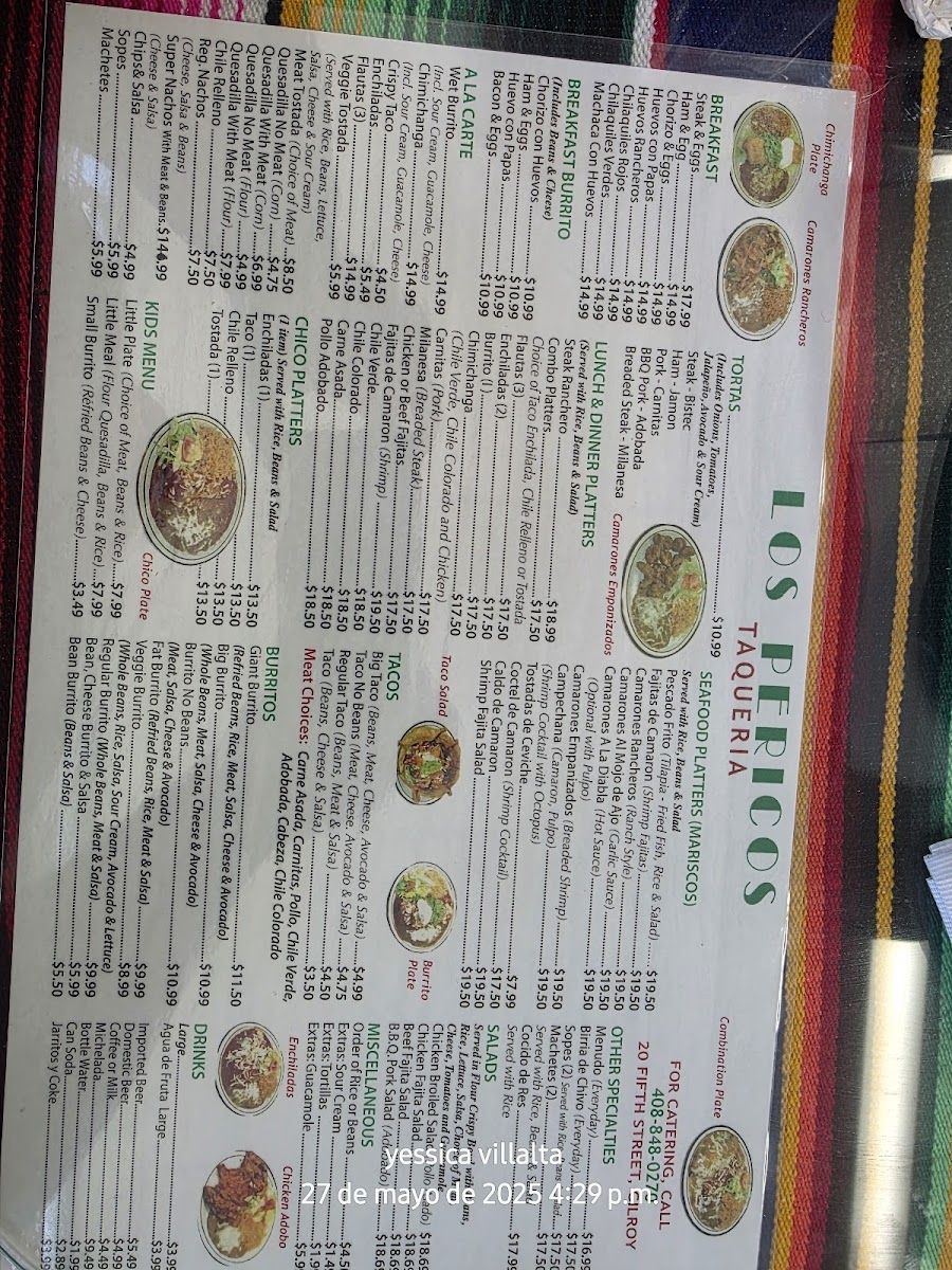 Los Pericos Taqueria Menu - Image 4